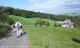 downhill on a paved path -- a welcome relief  (July 2007)